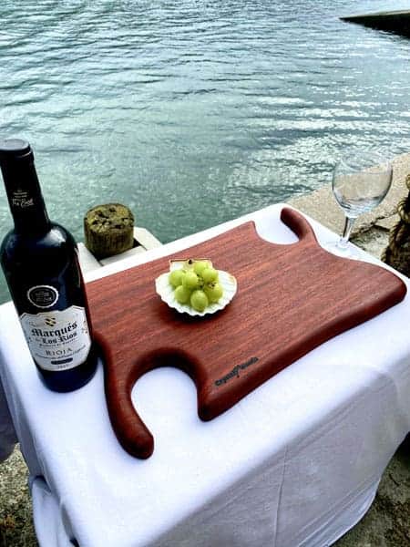 Padauk Serving Platter and Charcuterie Board 1 padauk serving board