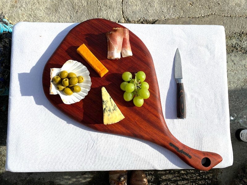 Heart-Shaped Charcuterie Pizza Board in Padauk 5 Charcuterie Board