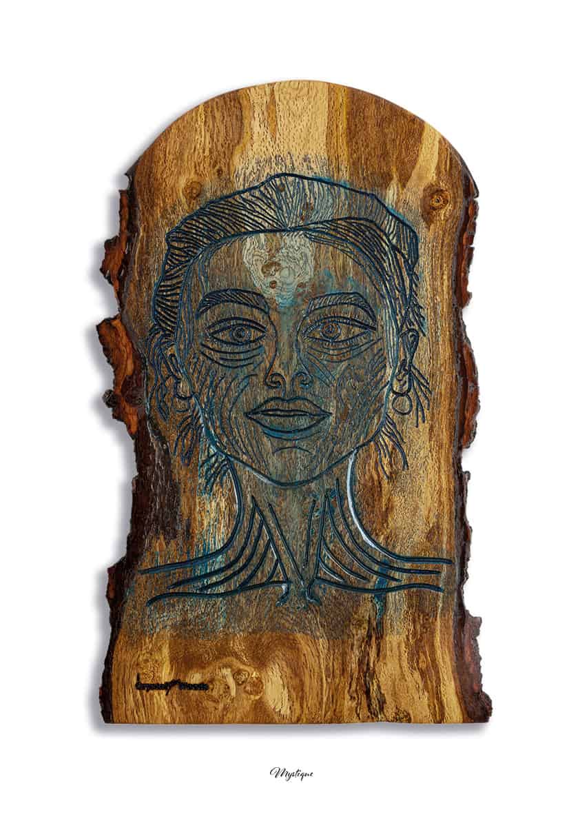 Wood Wall Art - Mystique - Hanging Picture 2 Mystique Fine Art Print