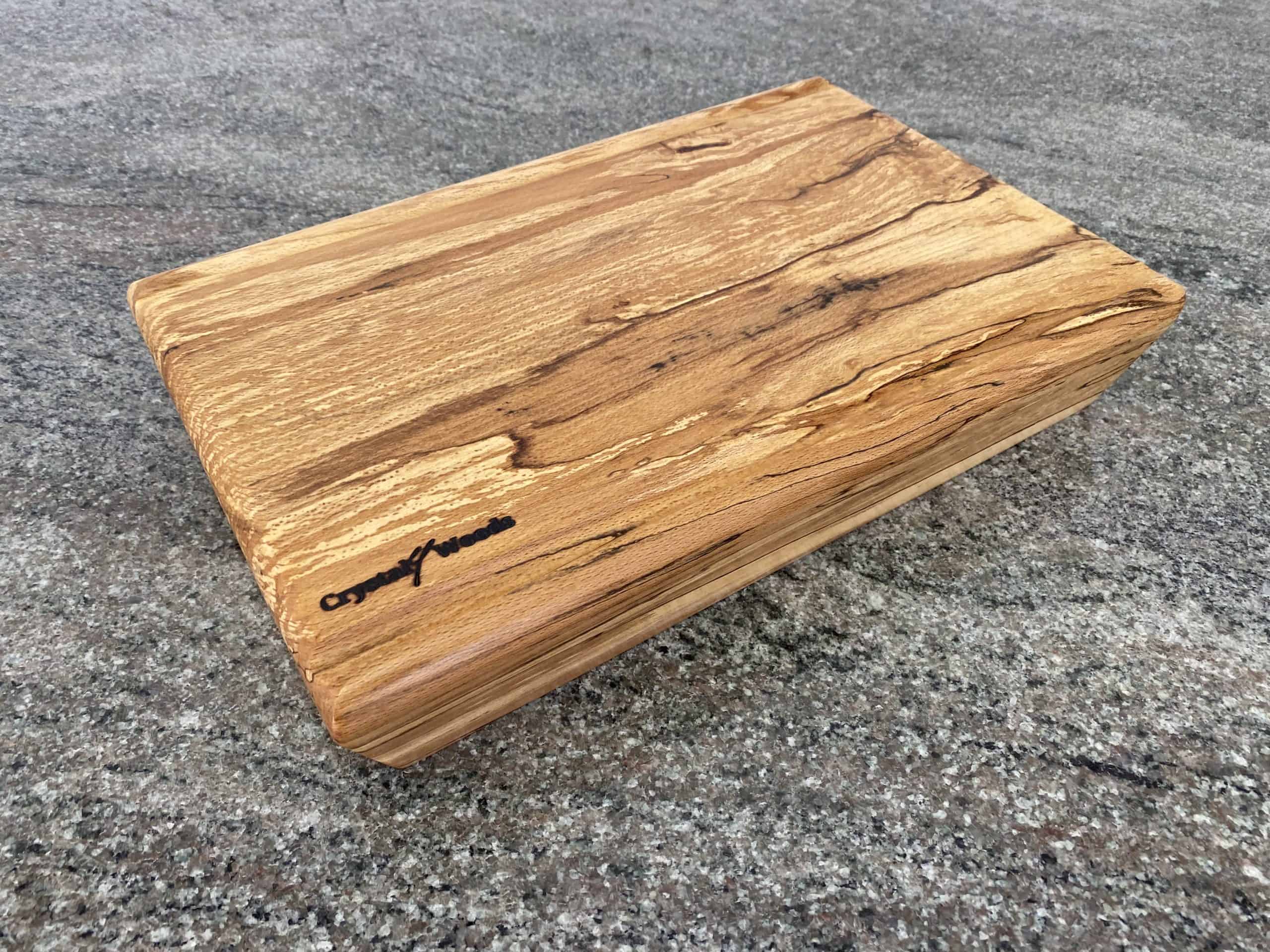 Extra Thick and Chunky Spalted Beech Chopping Board 6 Extra Thick & Chunky Undercut Spalted Beech Chopping Board,