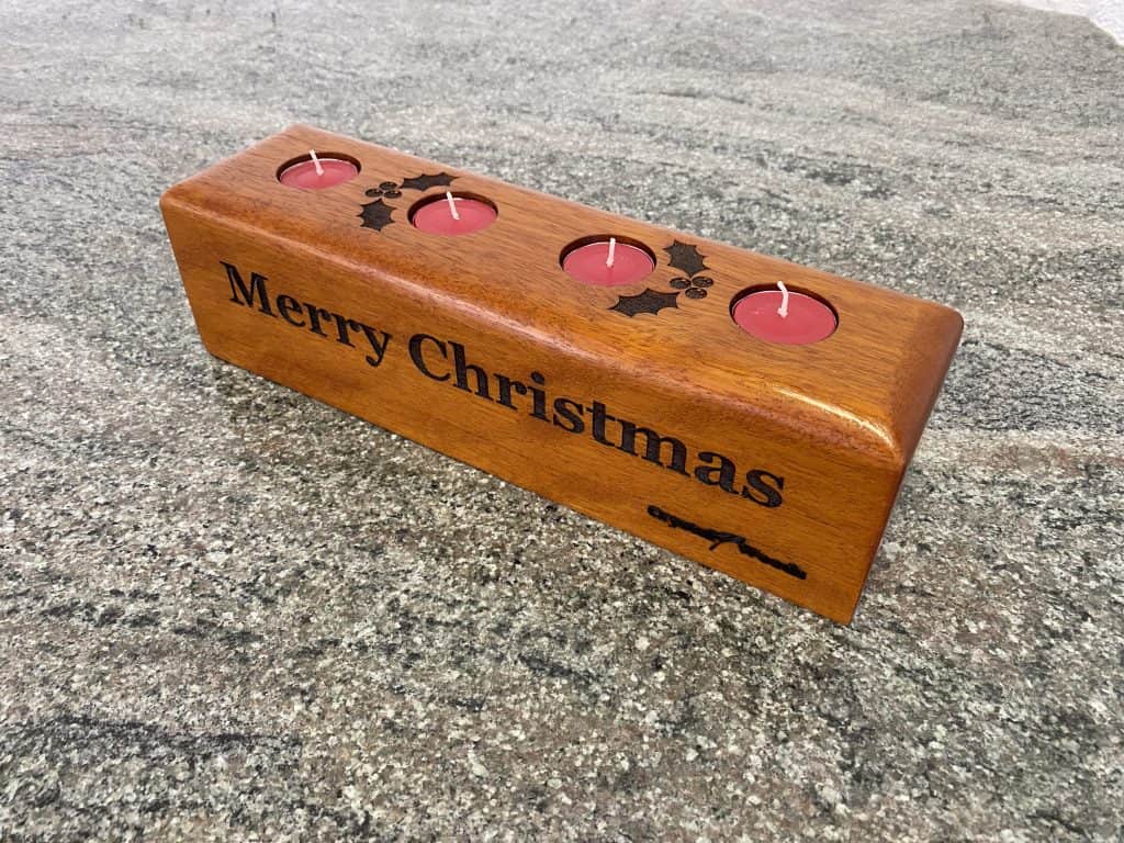 Christmas Teak-Tea-Light-Holder