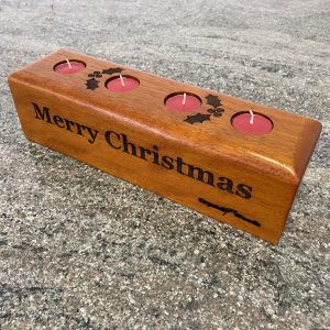 Christmas Teak-Tea-Light-Holder