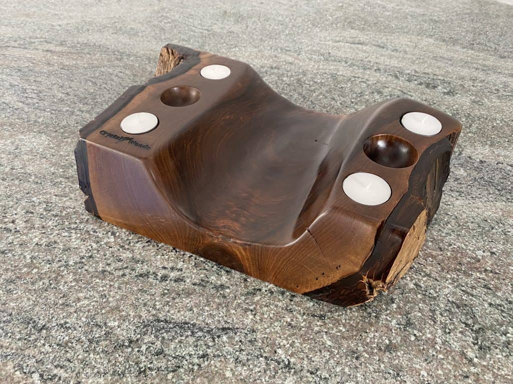 live edge walnut sculpture piece