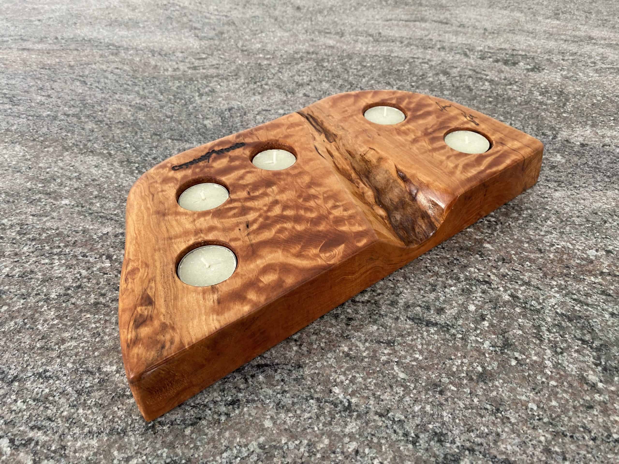Ripple-Back Maple Tea Light Holder 1 ripple-back maple tea light holder
