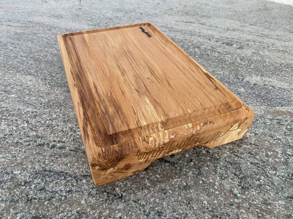 Beech chopping board with crumb grooves, finished in food safe oil