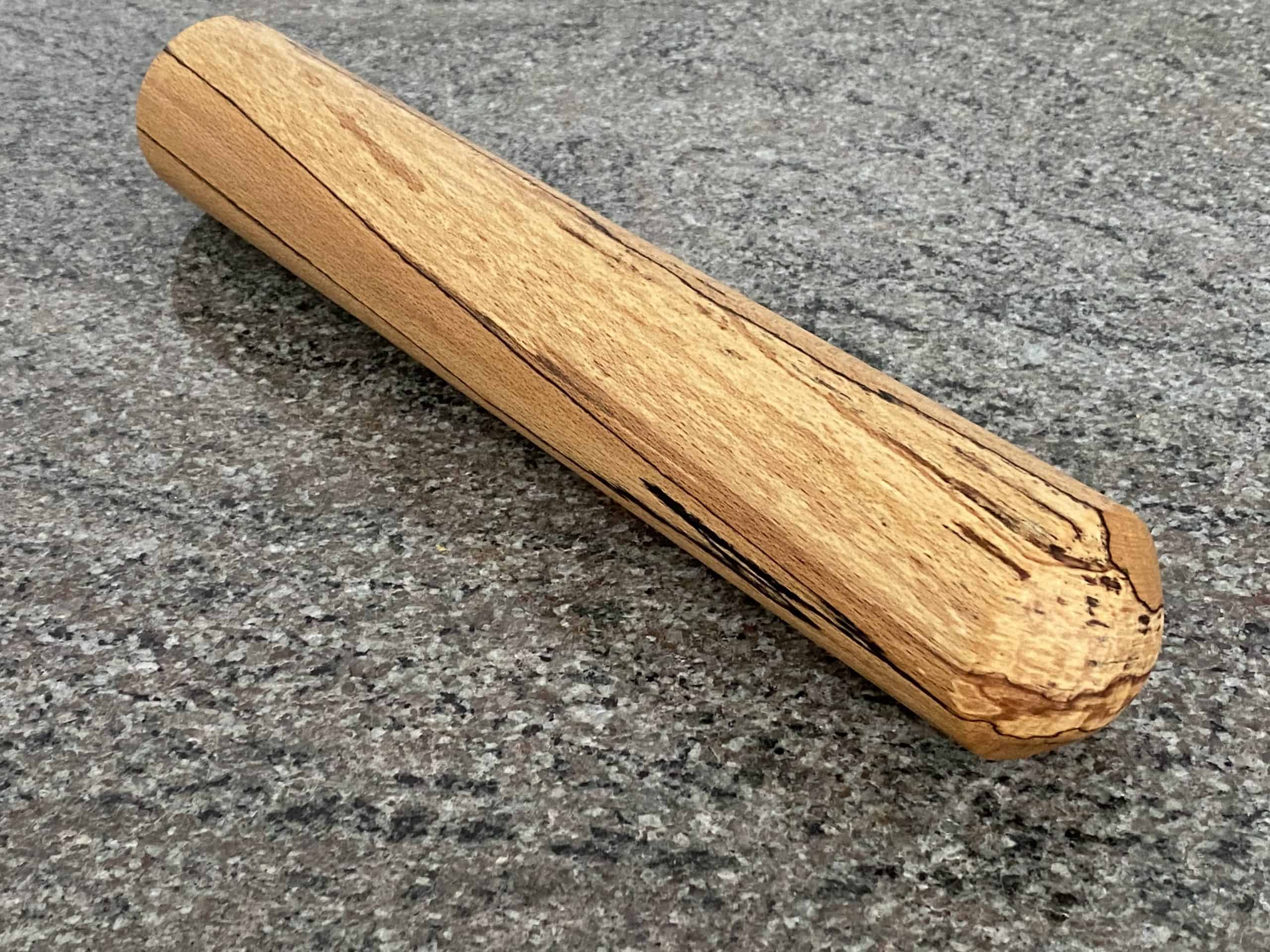 Spalted Beech Rolling Pin Small and Contemporary 2 Small contemporary rolling pin in Spalted Beech, hand turned by Crystal Woods