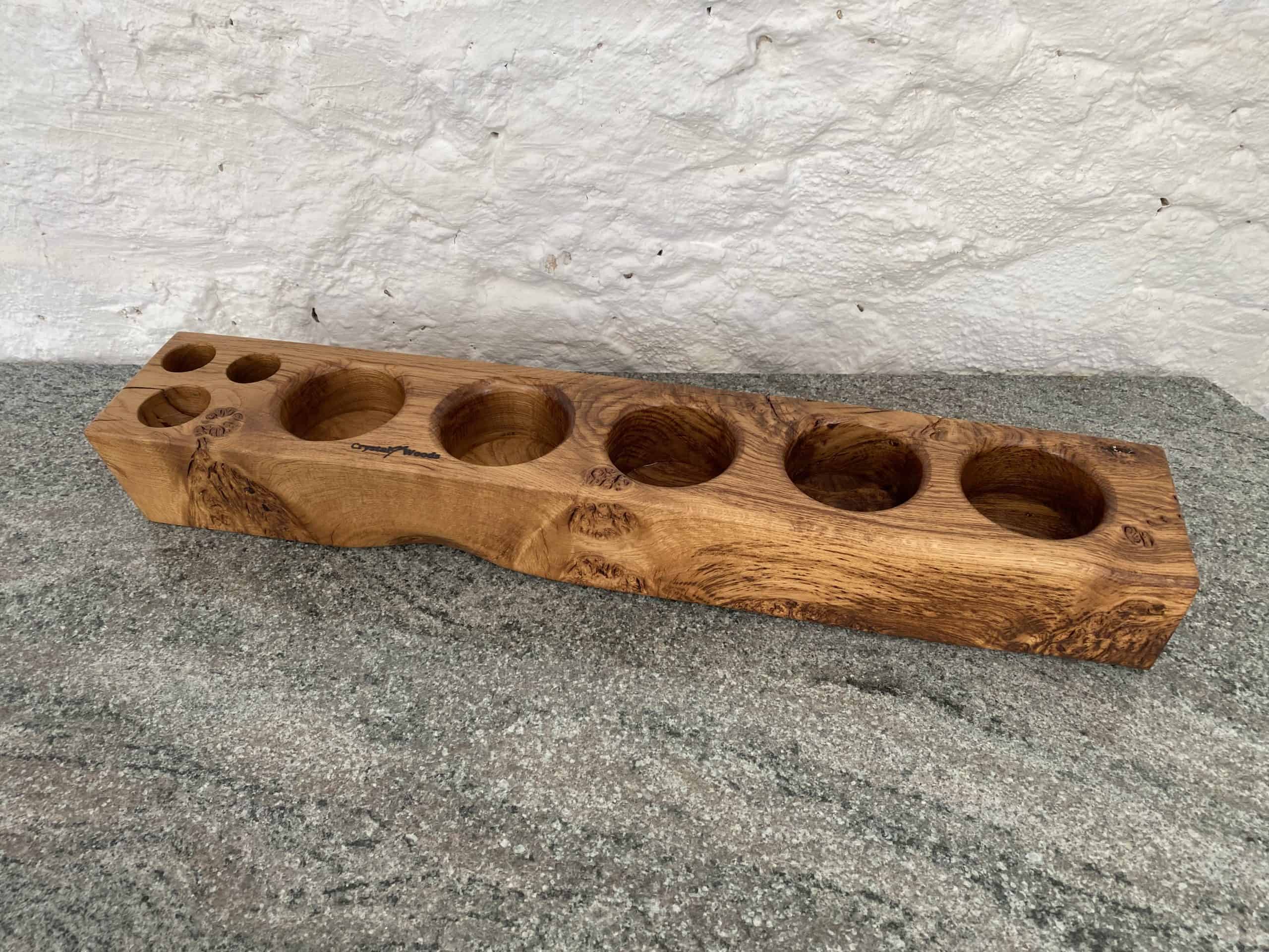A Pair of Reclaimed Old Oak Mini Wine and Spirits Bar 4 A piece of old English Oak transformed into a mini Wine Rack Spirits Bar