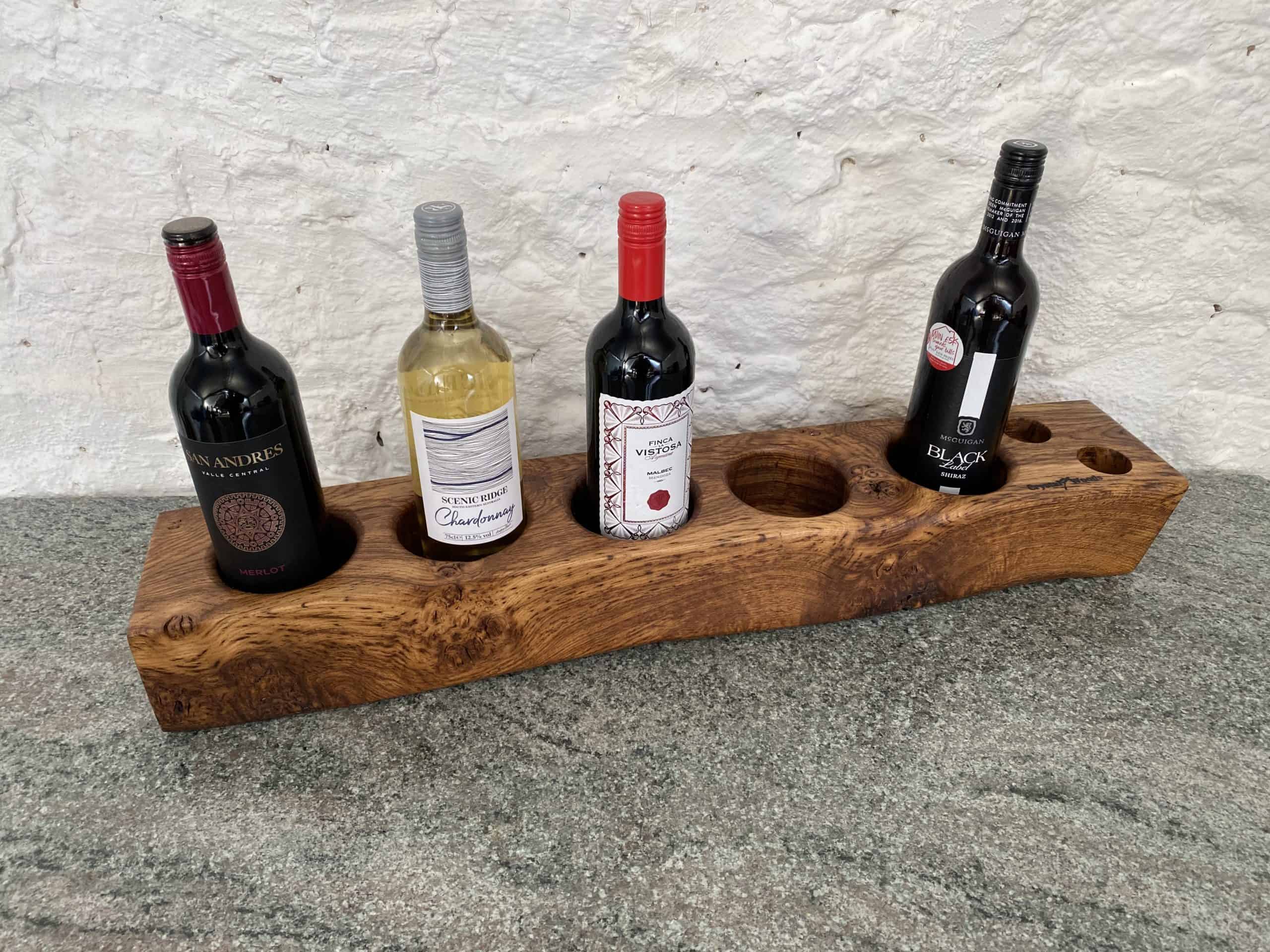 A Pair of Reclaimed Old Oak Mini Wine and Spirits Bar 6 Wine-Rack-Spirits-Bar