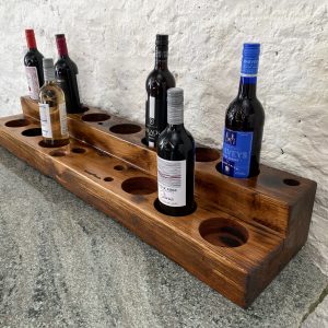 oak mini drinks bar