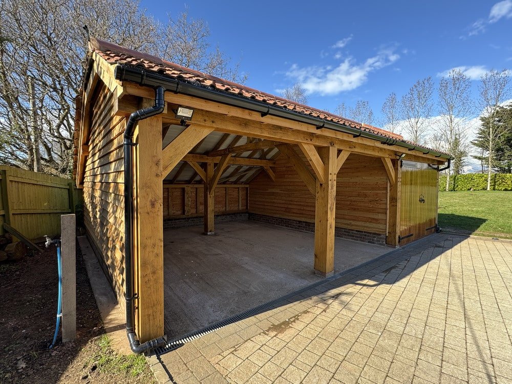 Home 49 Oak Framed garage finished