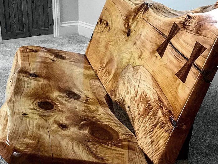 Commissioned Pieces 8 Oak bench with ties