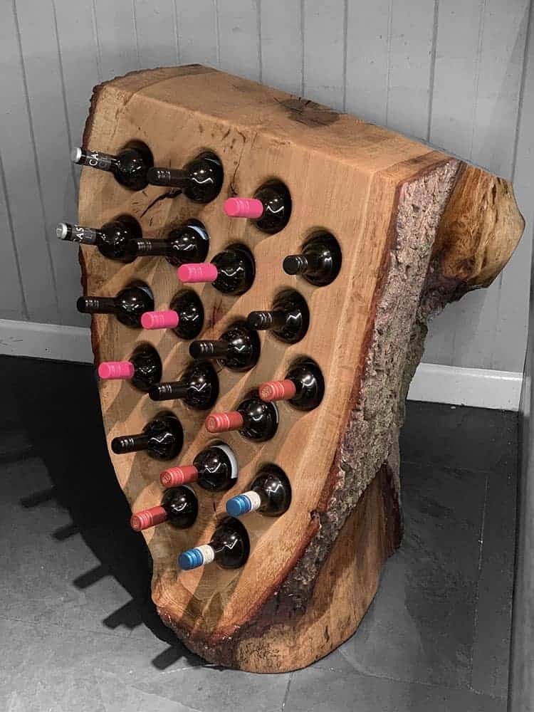 Commissioned Pieces 5 20 bottle wine rack finished