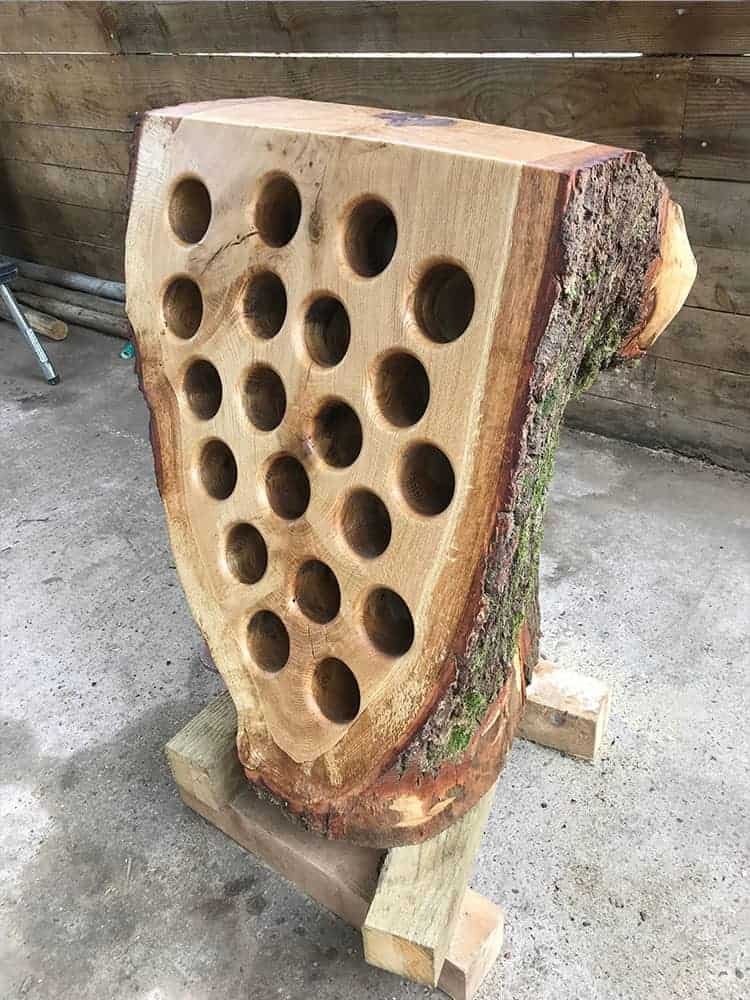 Commissioned Pieces 6 20 bottle wine rack progress