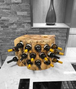 Wooden wine rack