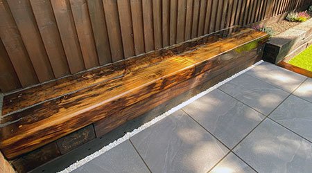 Home 43 Garden wooden sleepers detailing end result