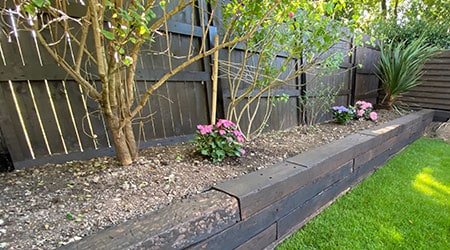Home 47 railway sleeper garden wall