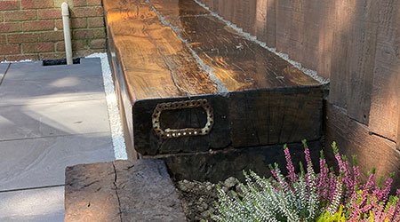 Home 48 railway sleeper bench seat