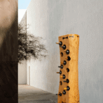Final finished Bespoke wine rack from side
