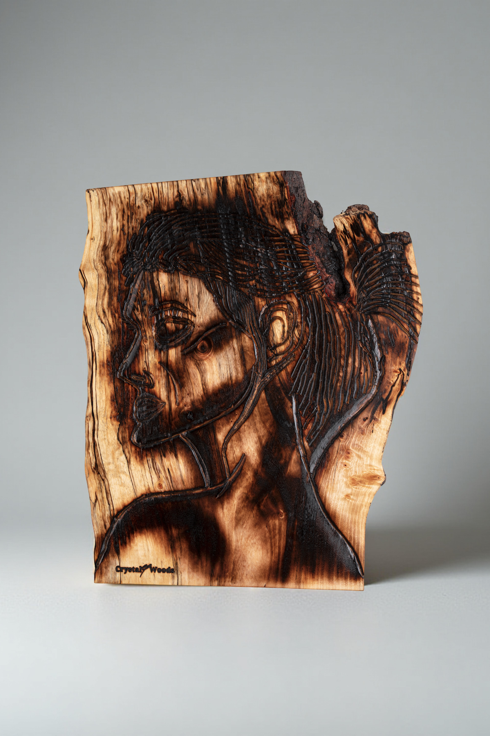 Original Wood Wall Artwork - Alignment and Composure of a Goddess 6 sculptured wood wall art