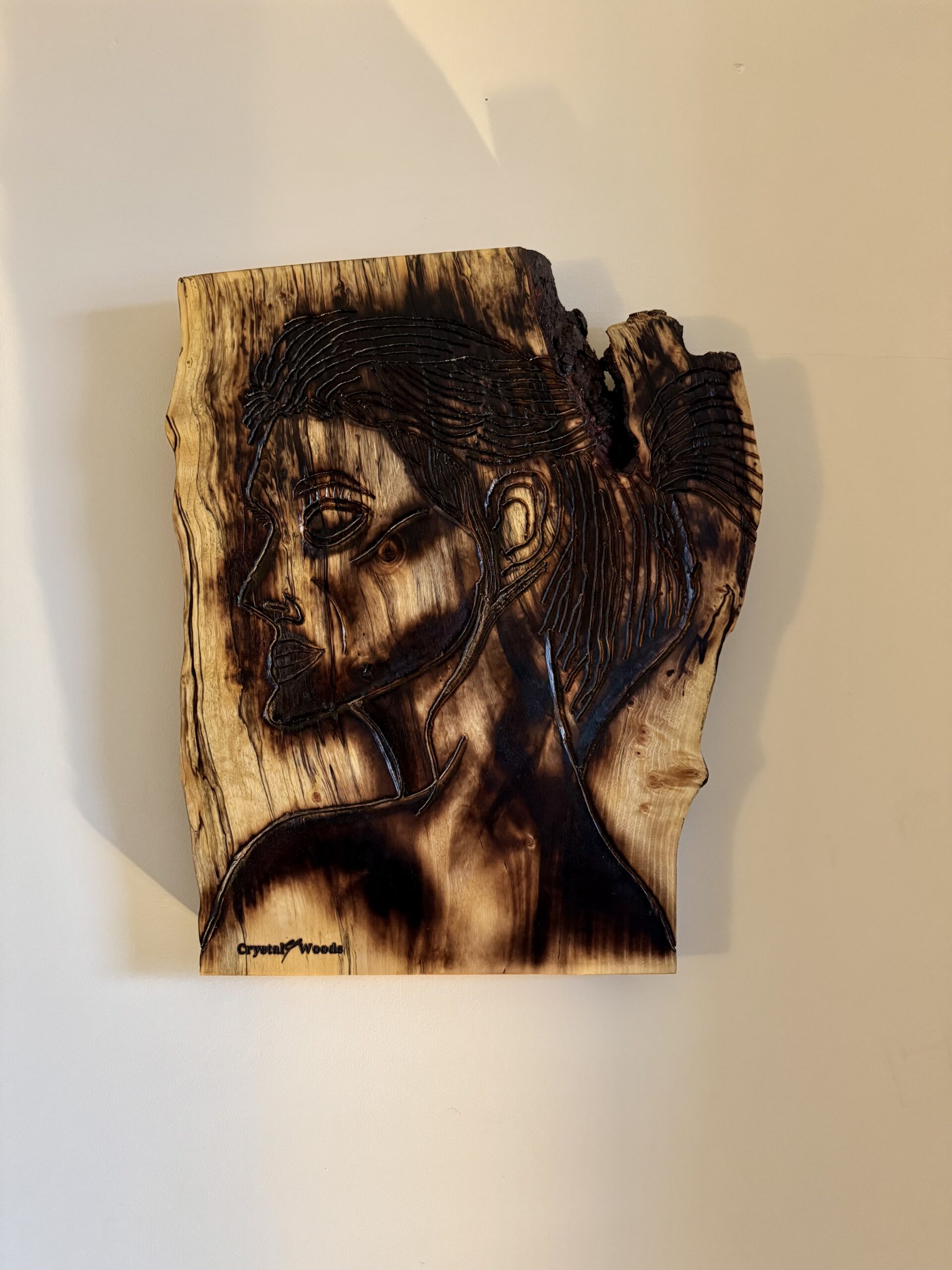 Original Wood Wall Artwork - Alignment and Composure of a Goddess 5 Sculpture wood wall art