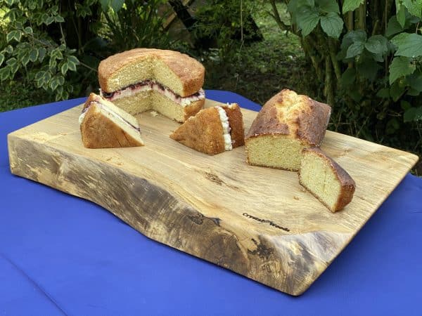 Live edge Sycamore chopping board, handcrafted by Crystal Woods