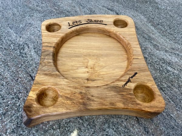 Handmade wooden Sycamore food sharing platter