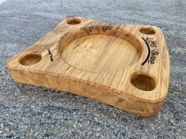 Handmade wooden Sycamore food sharing platter by Crystal Woods, from locally sourced wood in Devon