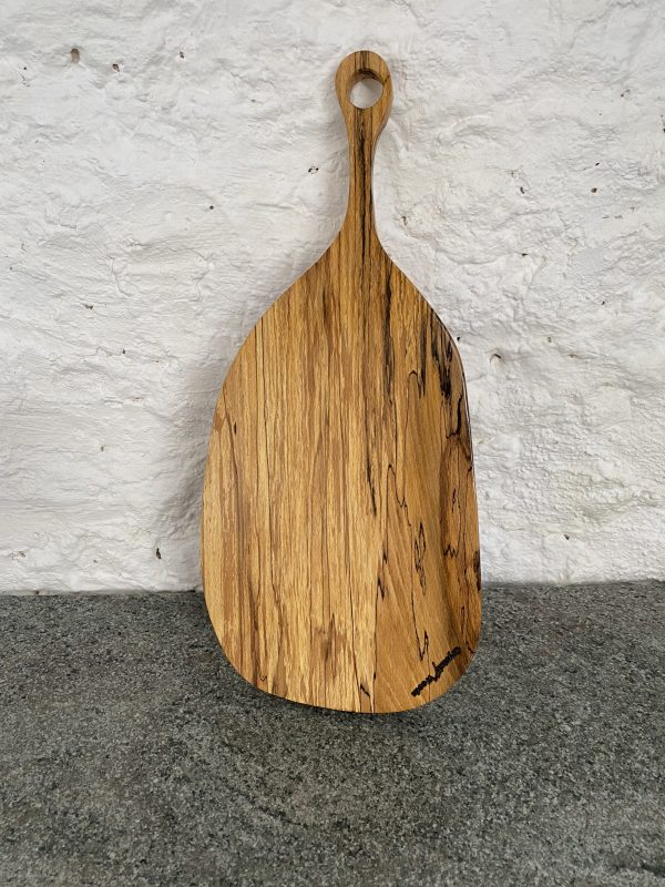 Paddle board style pizza tray with handle