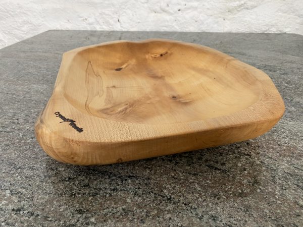 A Large Sycamore Hand Made Salad Bowl, from locally sourced wood in Devon, produced by Crystal woods, finished in food safe oil