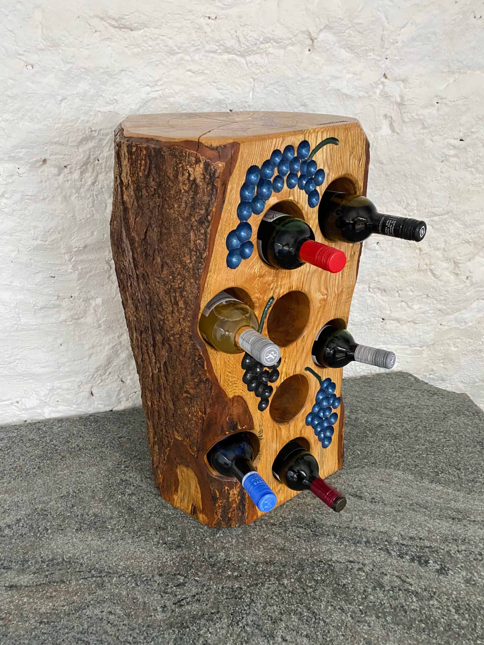 Vino 8-Bottle Oak Wine Rack