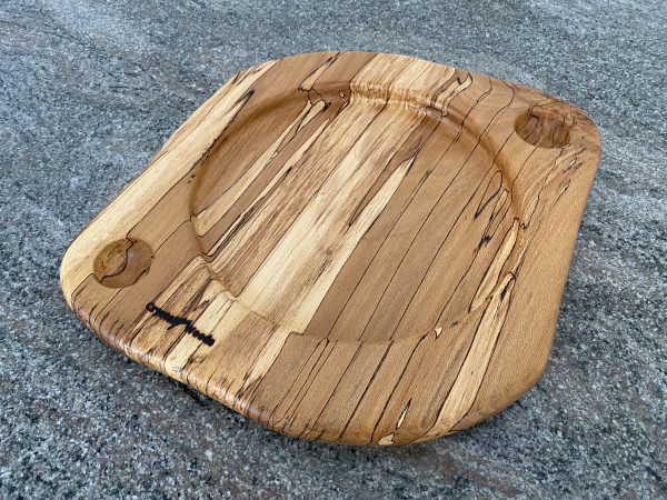 Food Sharing Platter in Spalted Beech locally sourced in Devon, handmade by Crystal Woods