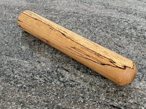 English Spalted Beech rolling pin, hand turned by Crystal Woods, finished in food safe oil