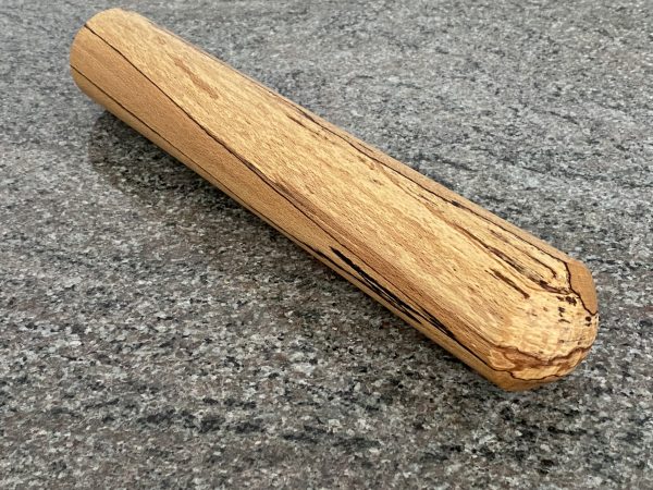 Small contemporary rolling pin in Spalted Beech, hand turned by Crystal Woods