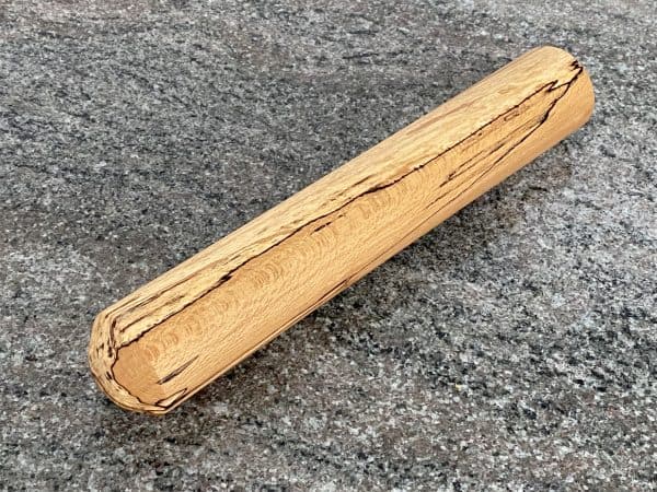 Small Spalted Beech contemporary rolling pin from locally sourced wood in Devon, finished in food safe oil