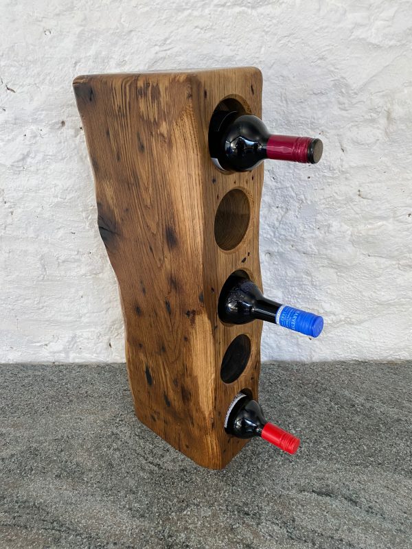 5 Bottle French Oak Railway Sleeper Wine Rack