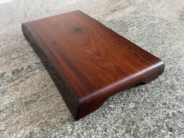 A Live Edge slab of Butchers Block Chopping Board in African Wood, finished in food safe oil