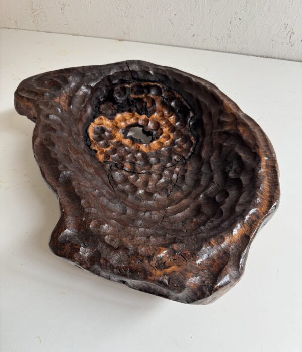 Wooden oak bowl - Hand Carved Bowl