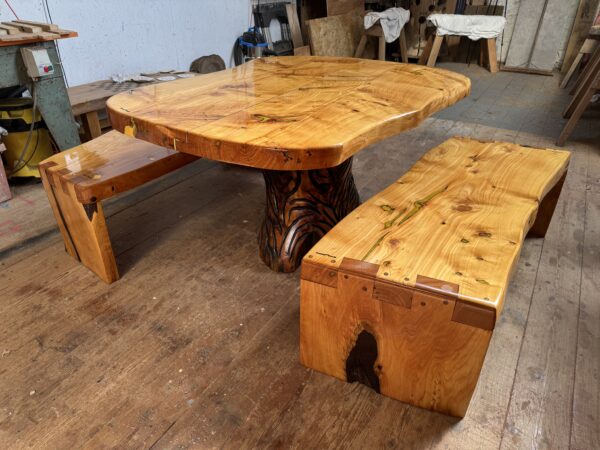 Garden table and bench set