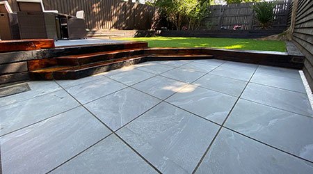 Garden wooden steps detailing end result